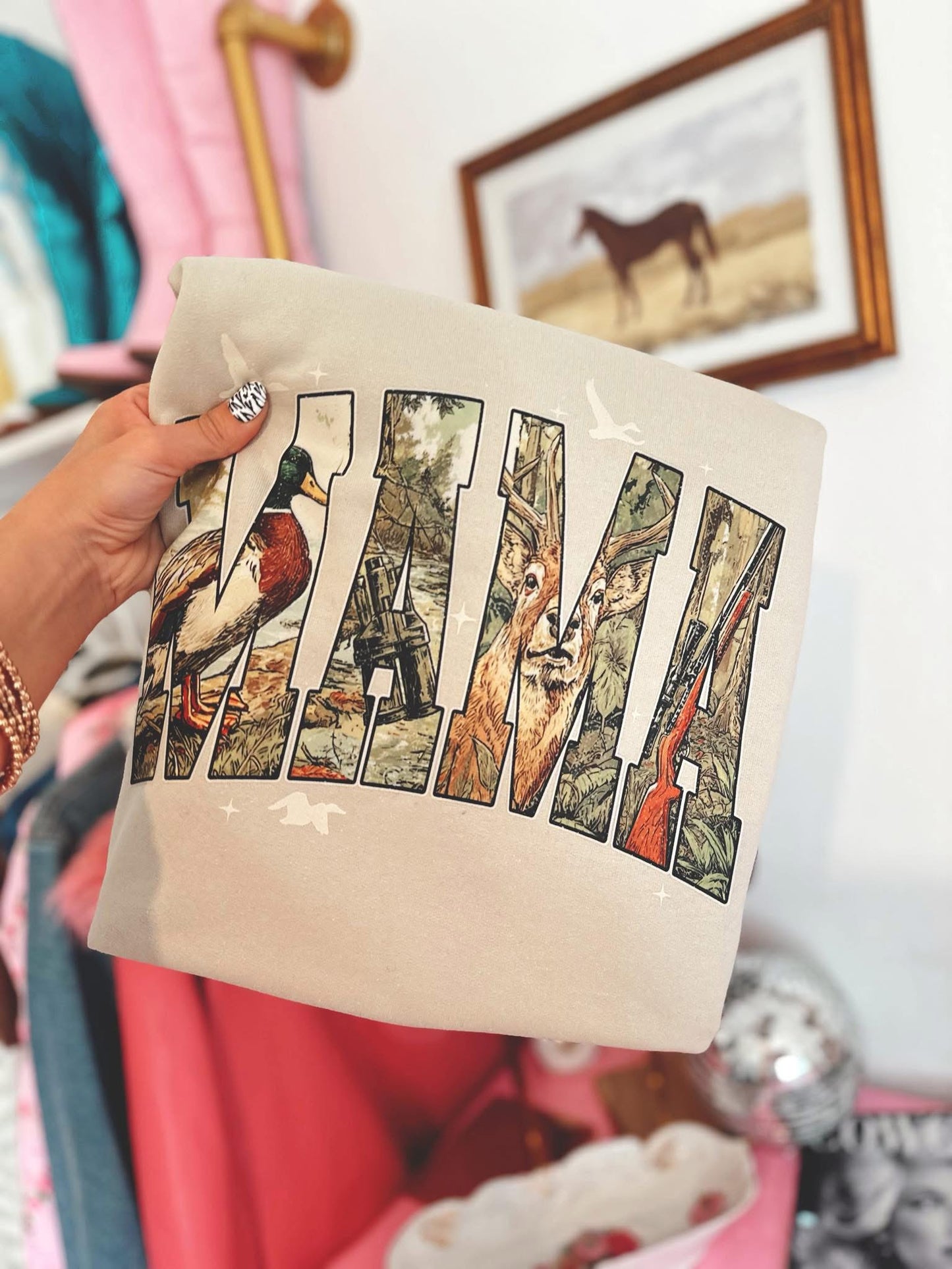 Mama Hunting Collage Tee