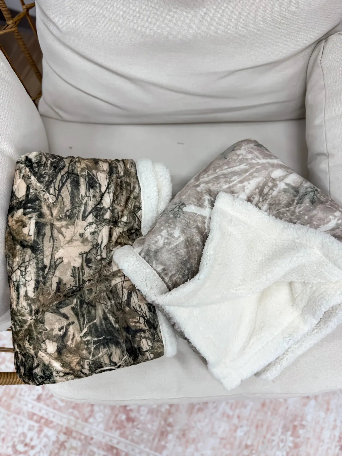 PREORDER Dark Camo Fur Blanket