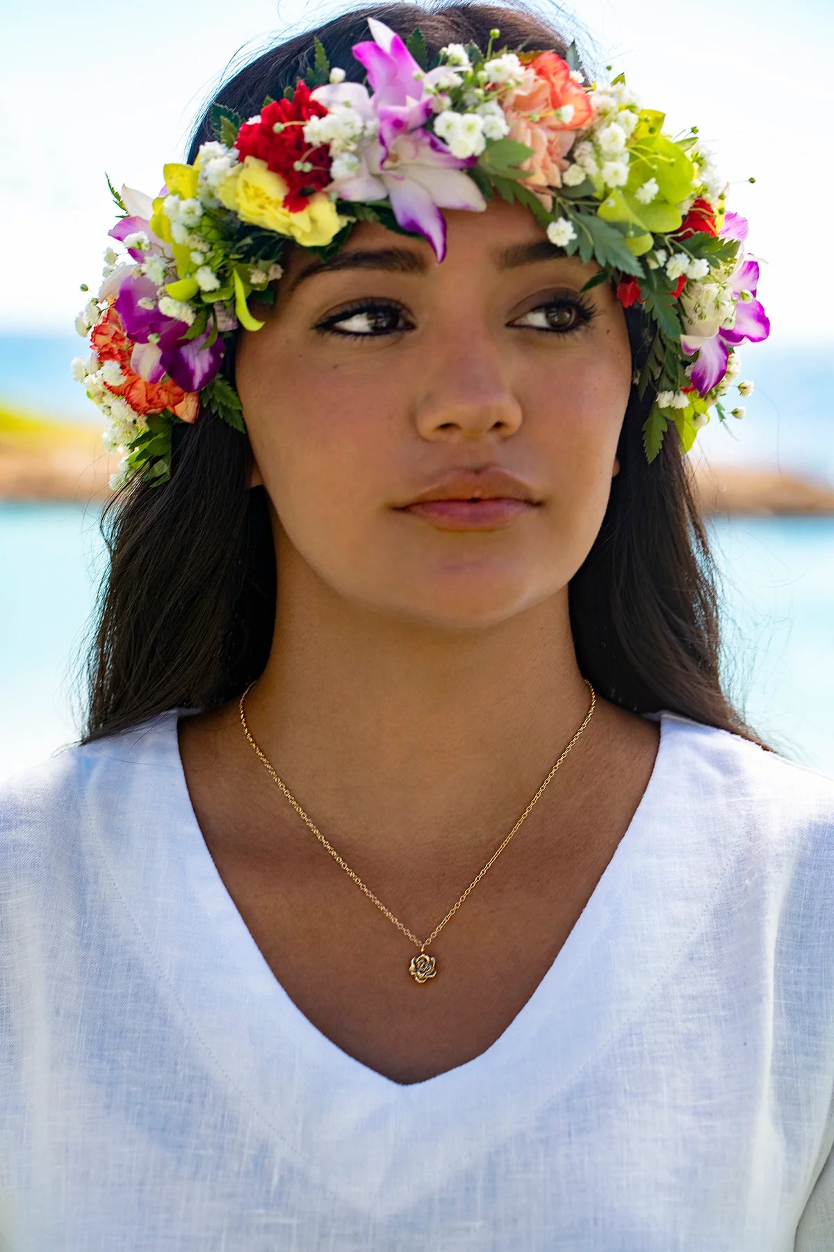 Gardenia Pendant Necklace