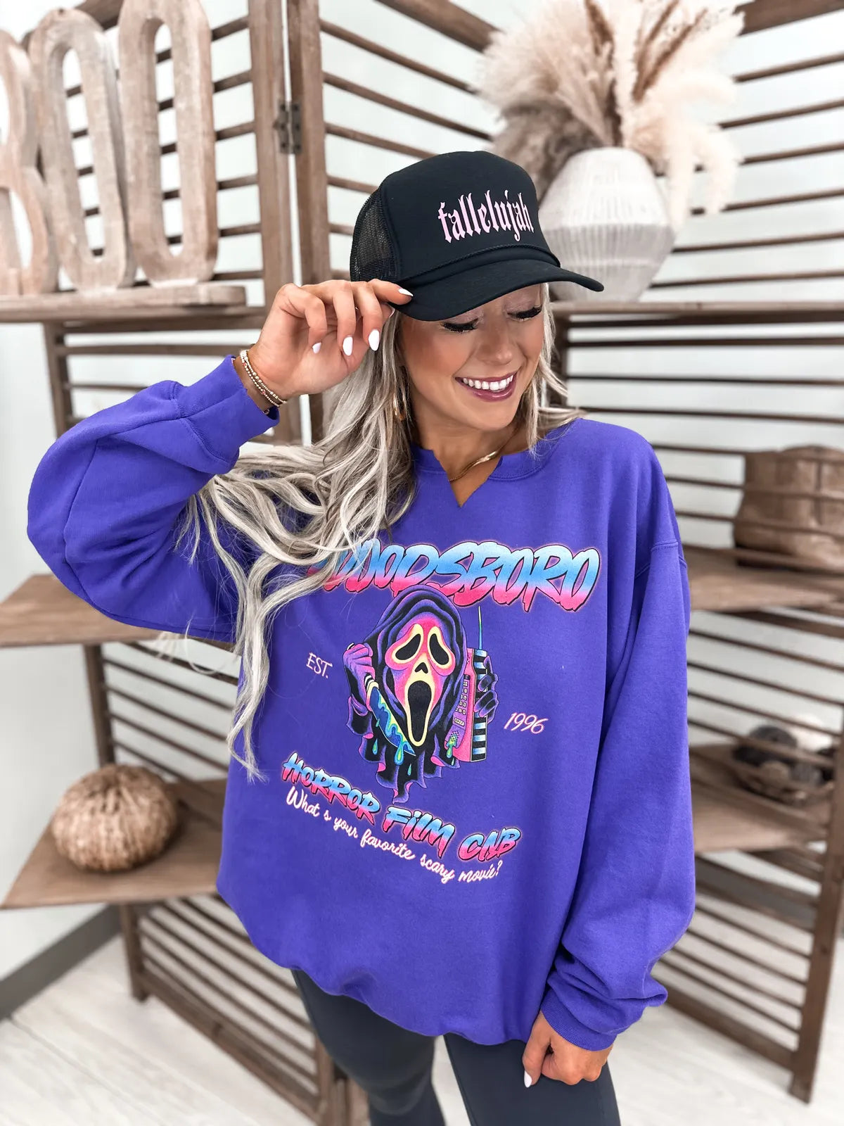Woodsboro Purple Sweatshirt