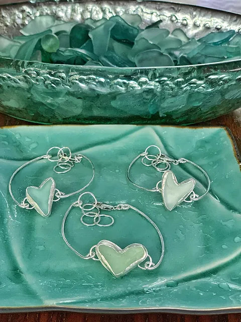 Seaglass Heart Bracelet