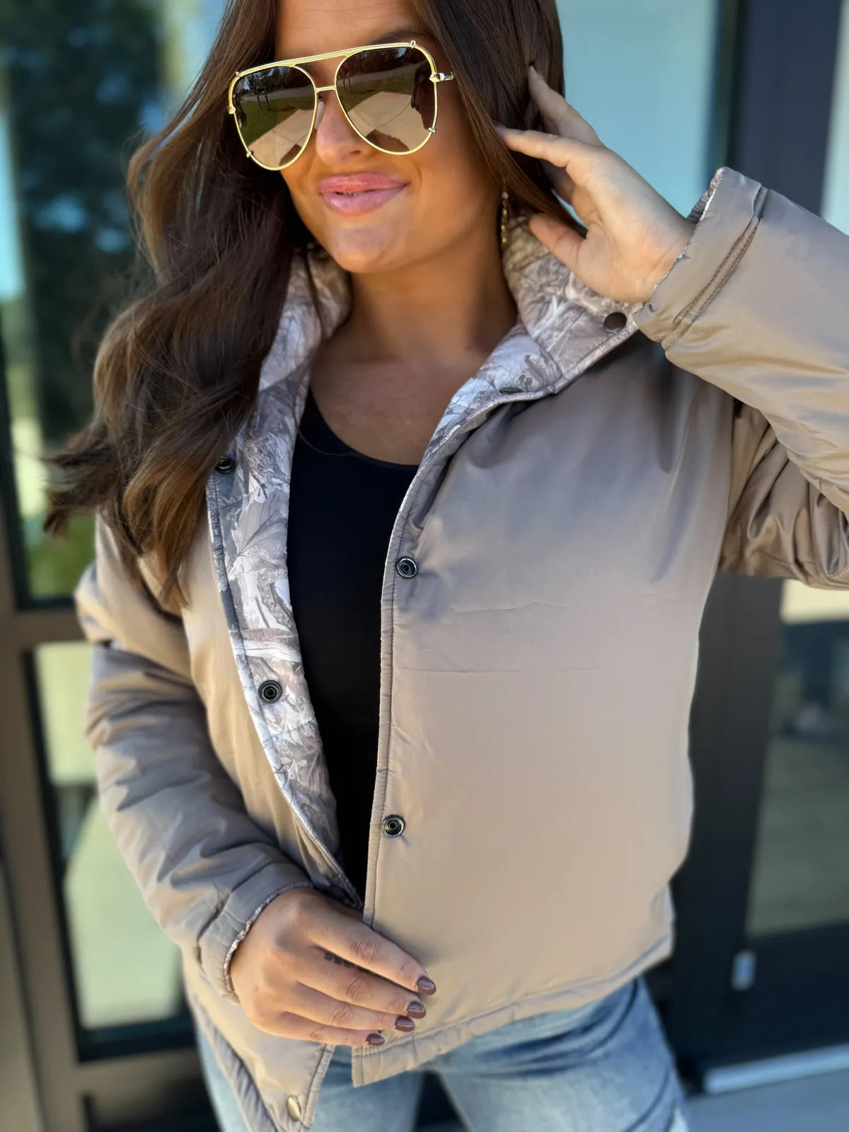 PREORDER Dark Camo Reversible Puffer Jacket