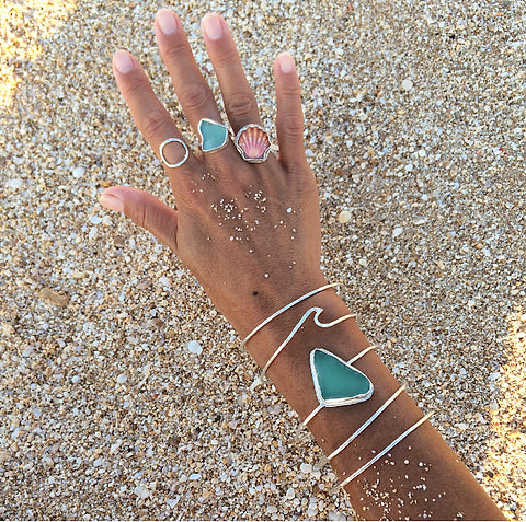 Chunky Seaglass Bangle