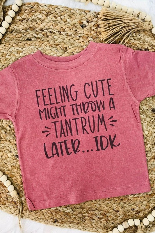 Feeling Cute Might Throw A Tantrum Later Tee