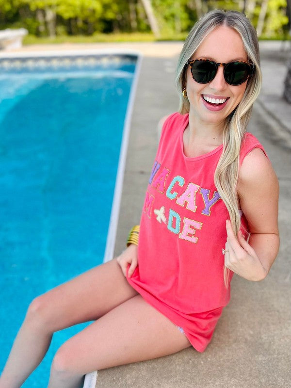 Vacay Mode Chenille Patch Tank