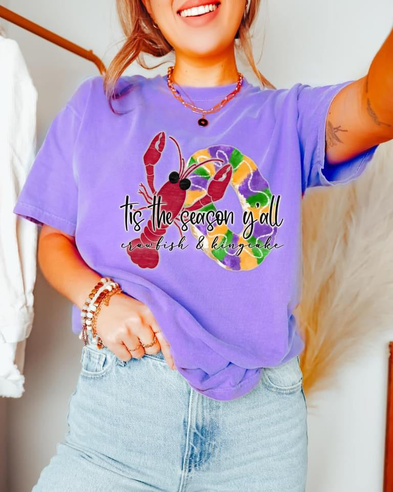 Crawfish & King Cake Tee/Sweatshirt