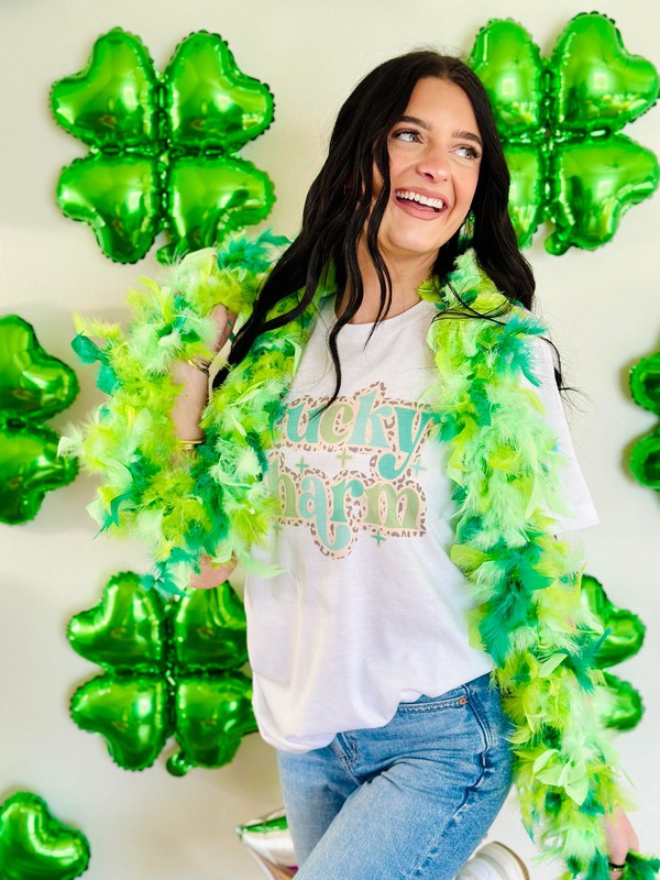 Lucky Charm Leopard Sparkle Tee