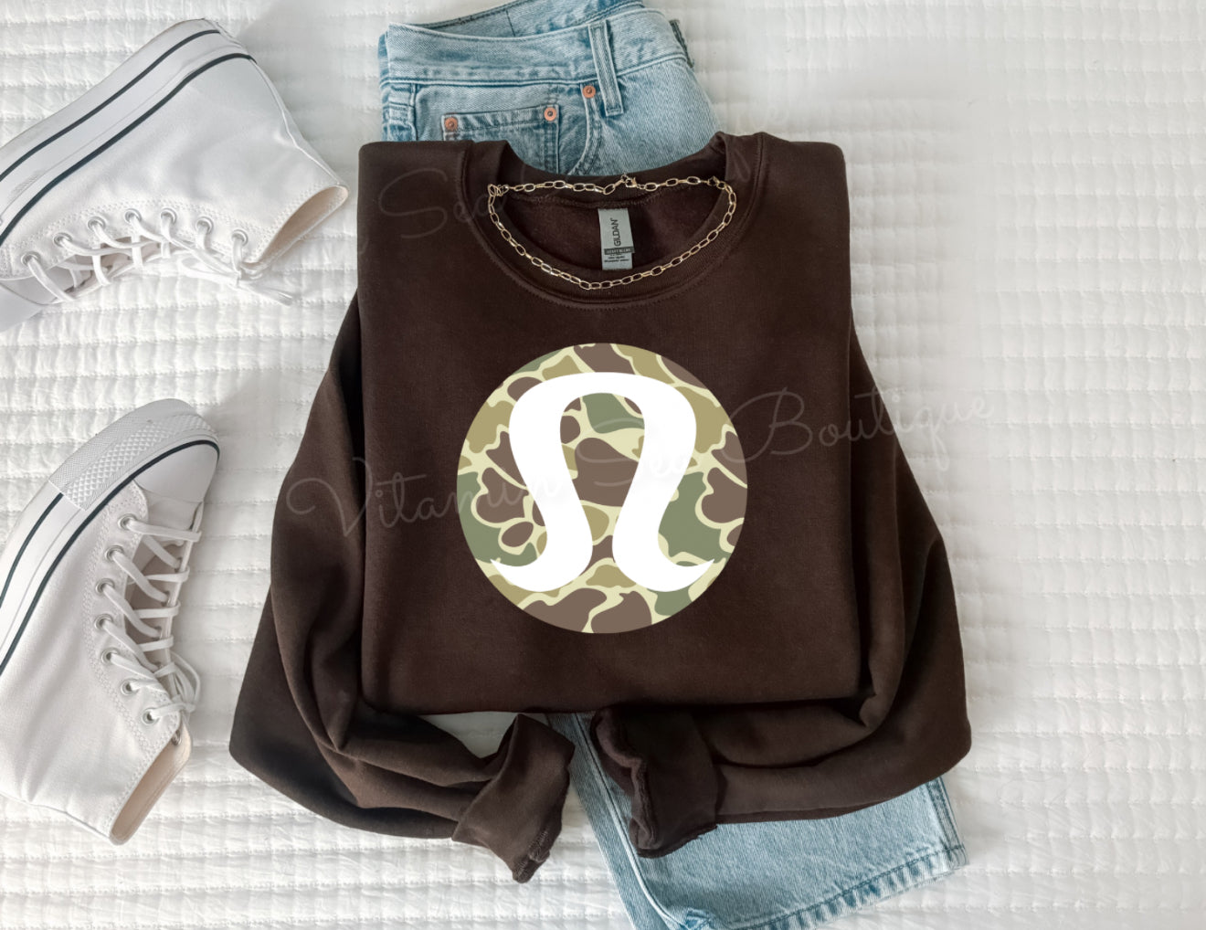 Lulu Duck Camo Oversized Sweatshirt