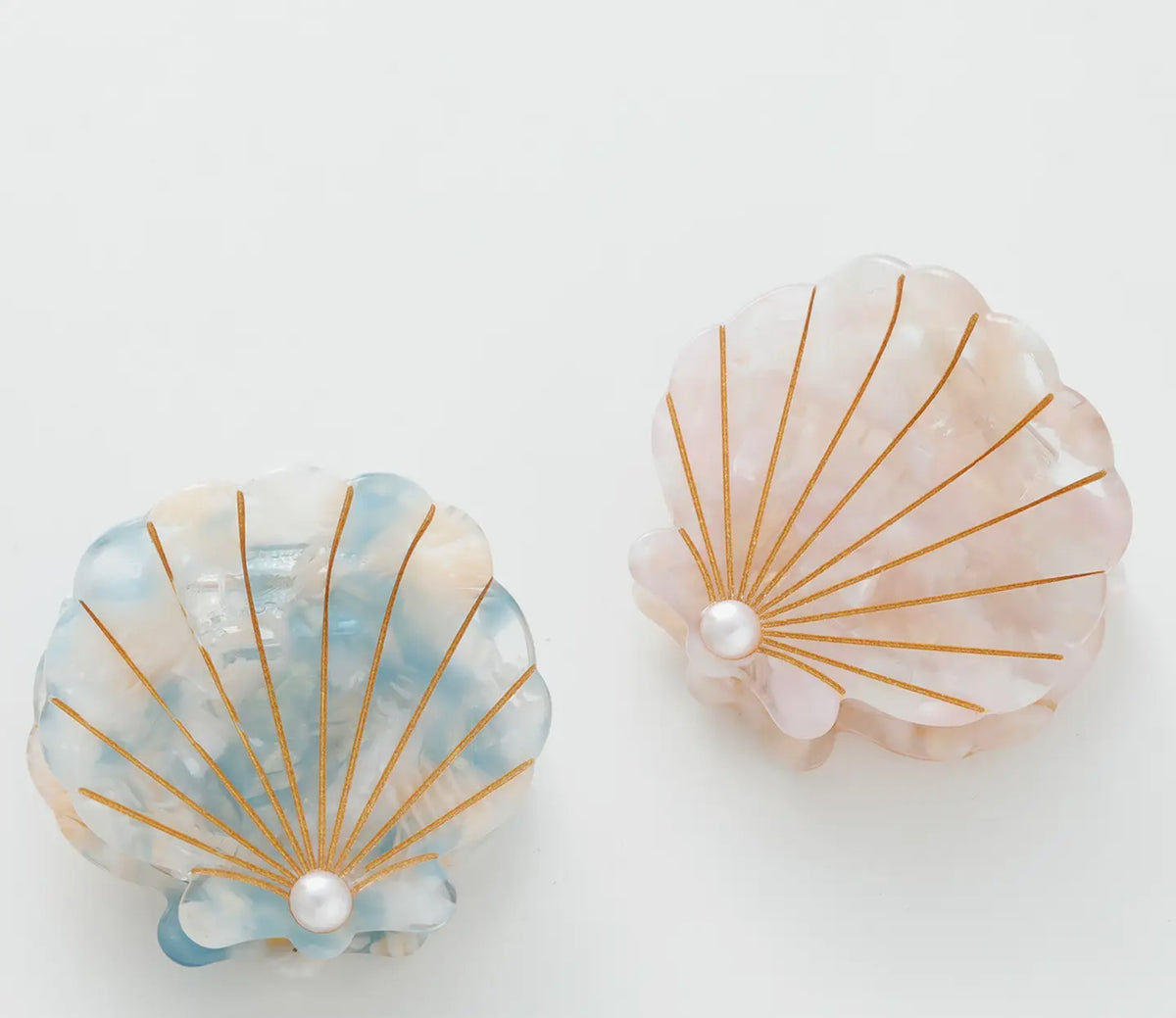 Pearl Seashell Claw Clip Set