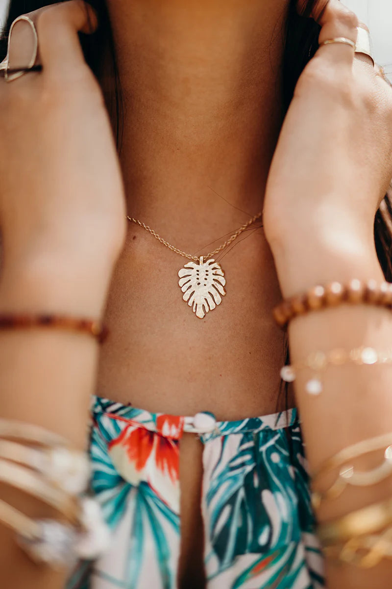 Manoa Monstera Leaf Necklace