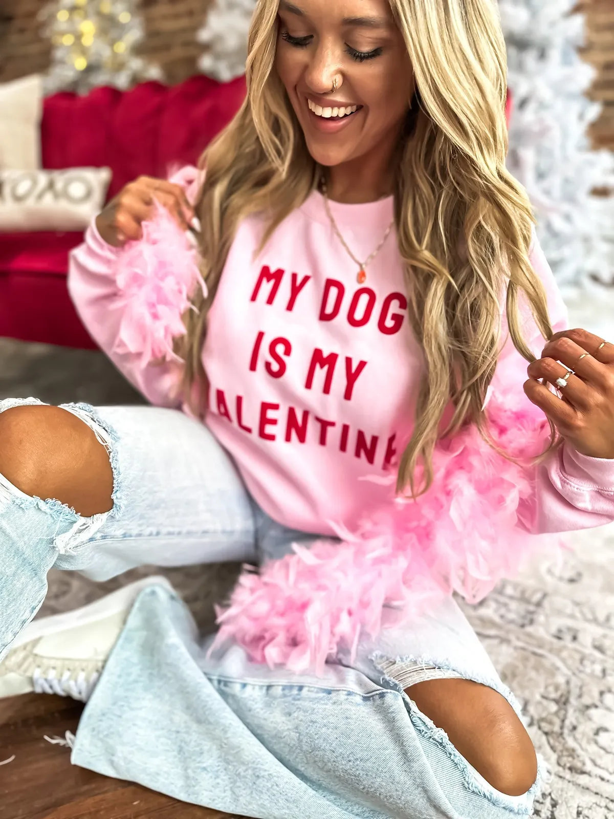My Dog is My Valentine Sweatshirt