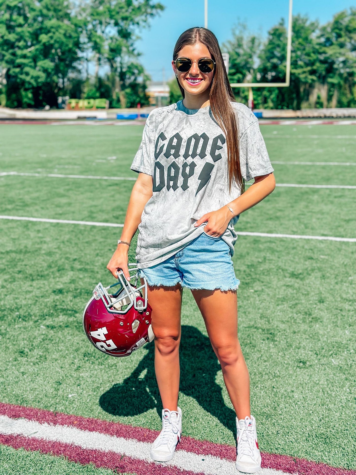 Game Day Lightning Mineral Wash Puff Tee