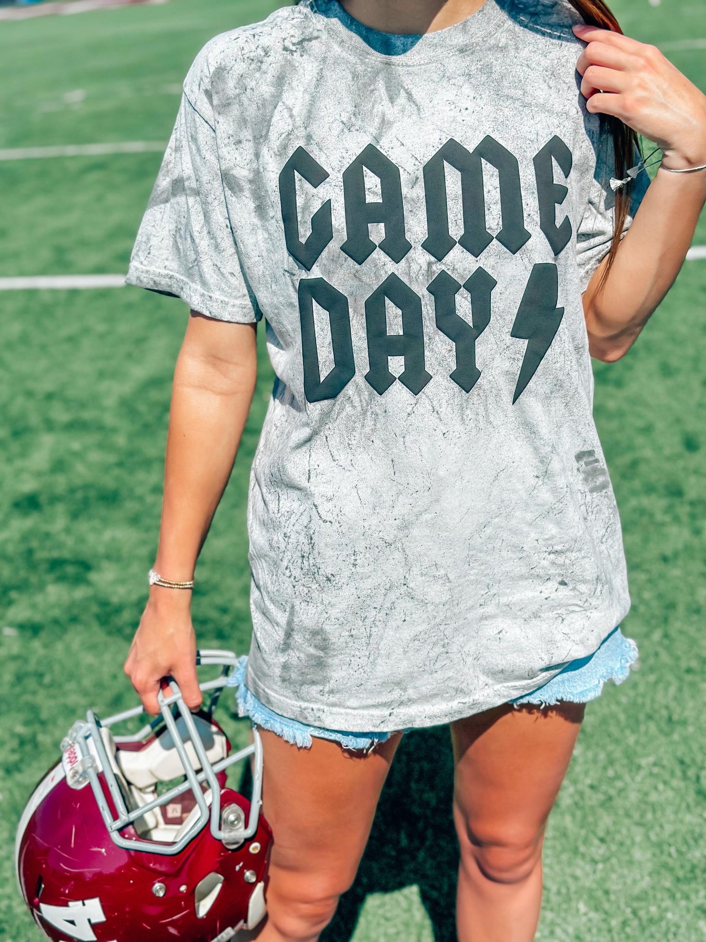 Game Day Lightning Mineral Wash Puff Tee