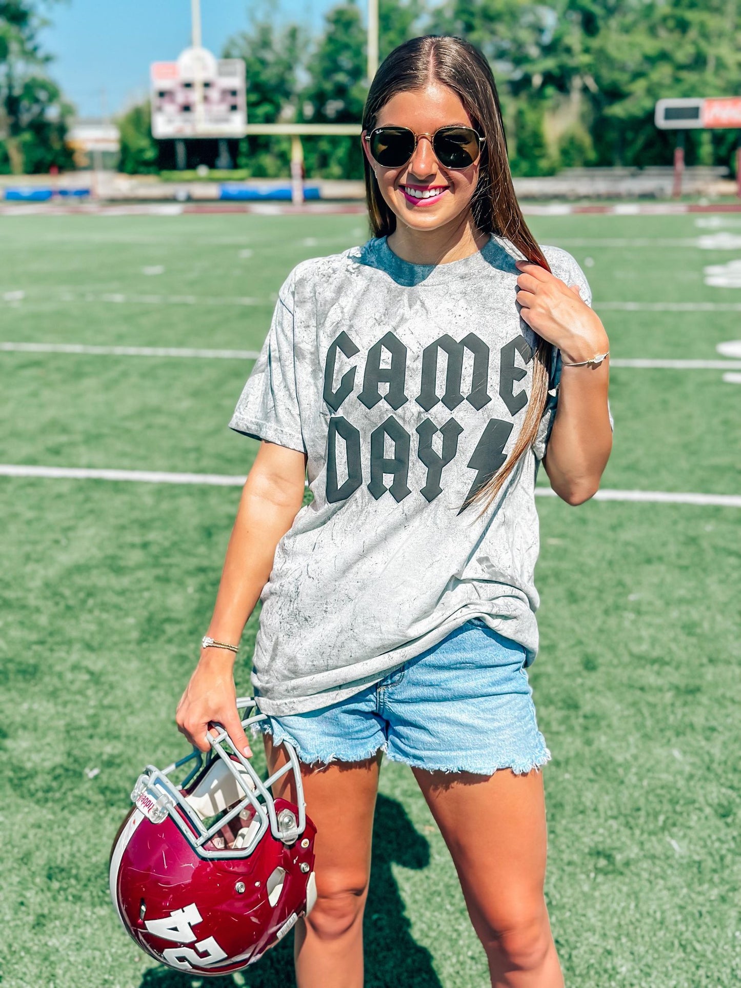 Game Day Lightning Mineral Wash Puff Tee