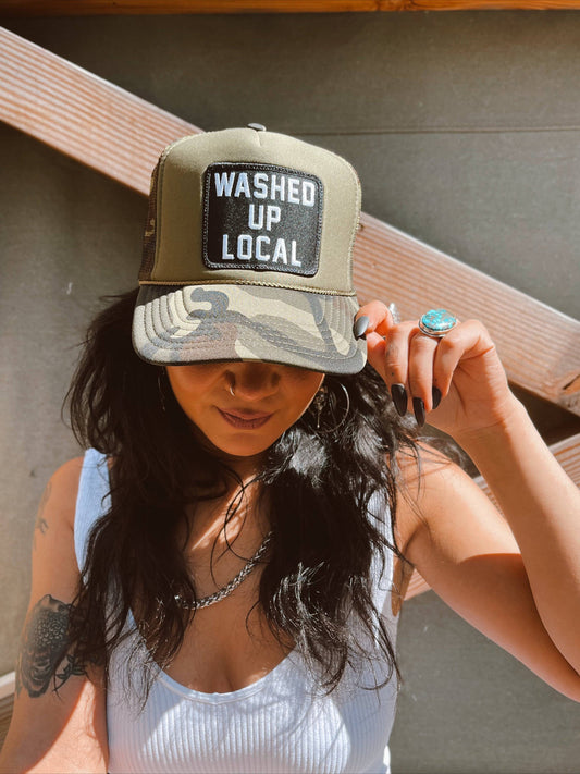 Washed Up Local Patch Trucker Hat