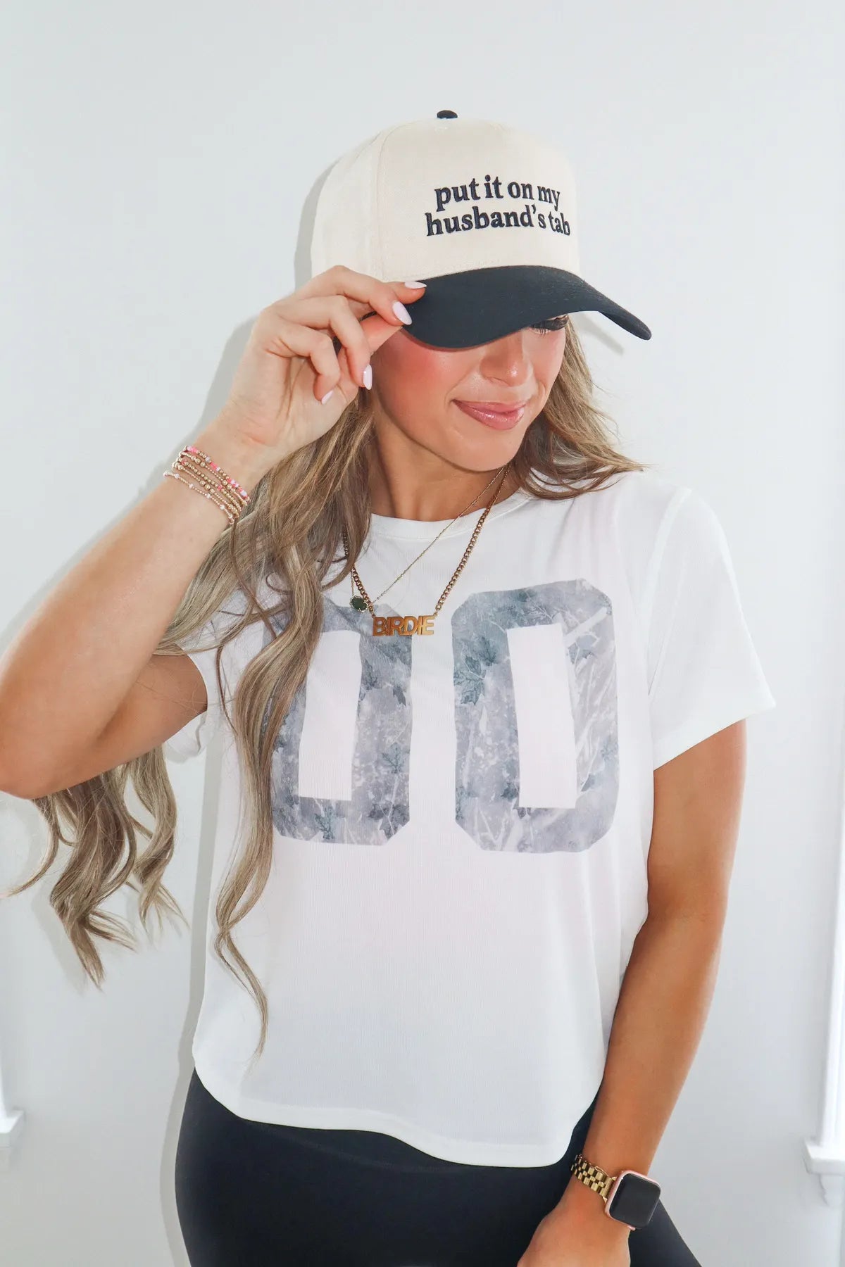 White Camo 00 Ribbed Boxy Tee