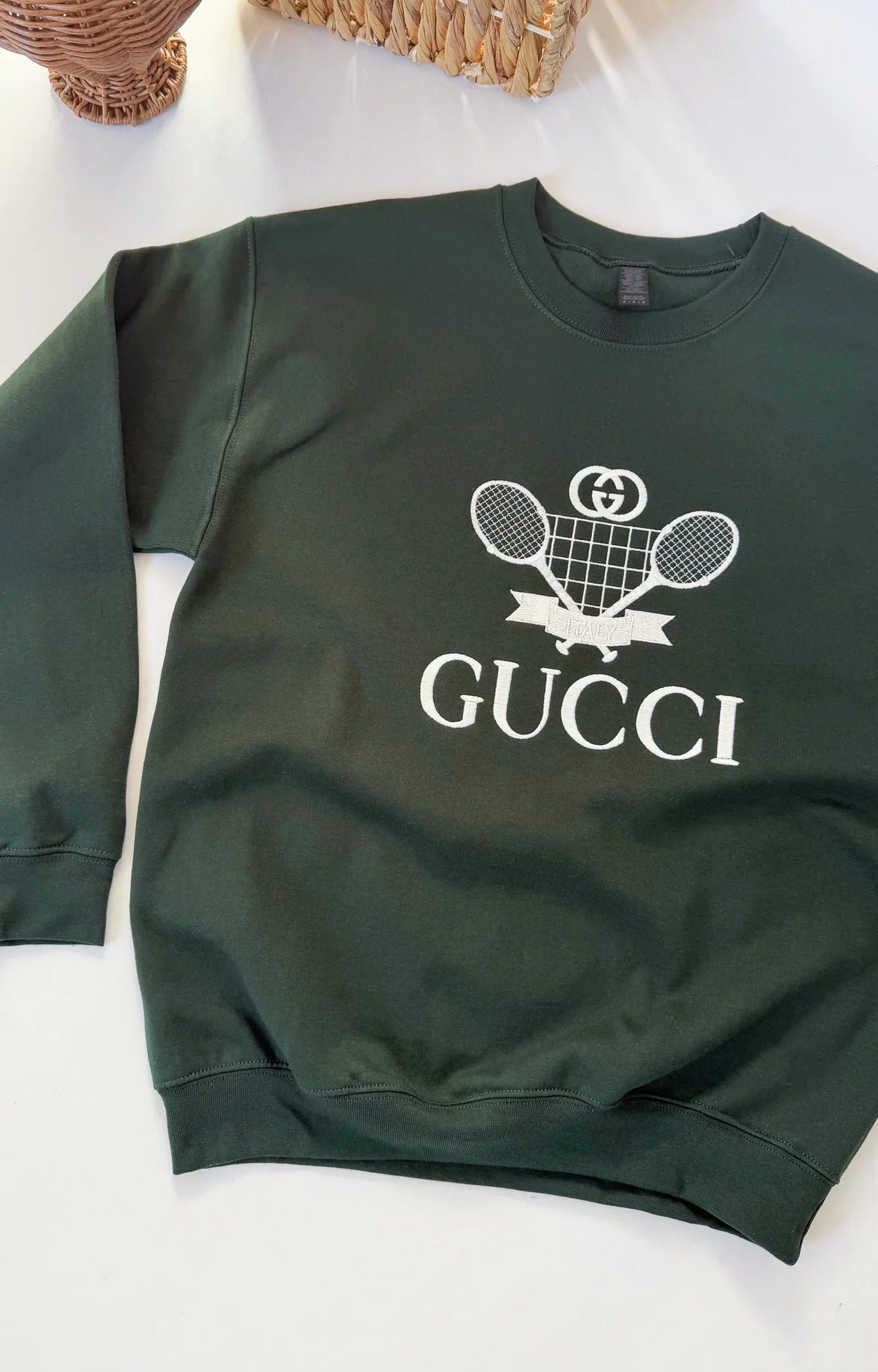 Preppy Tennis Embroidered Sweatshirt