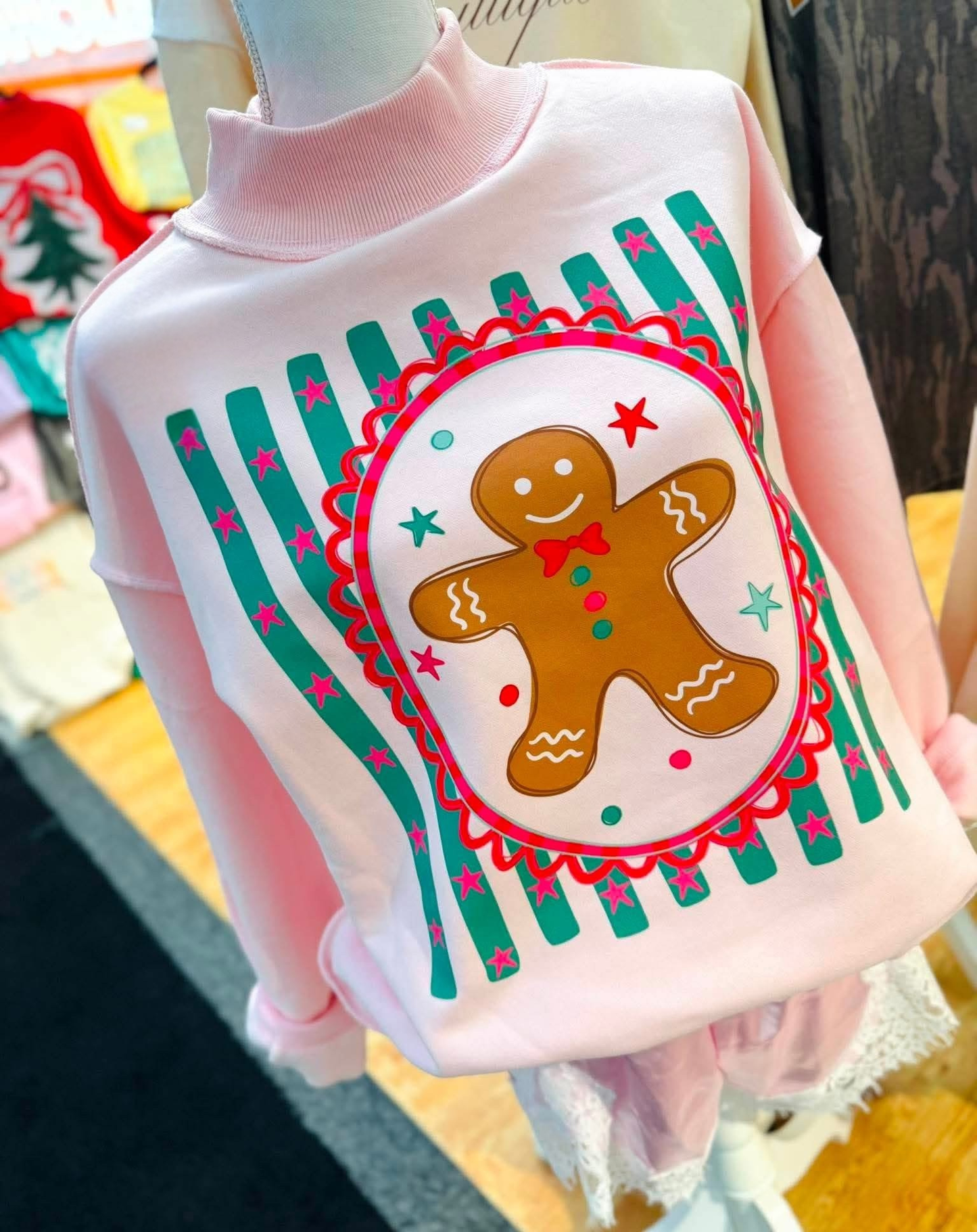 Gingerbread Mockneck