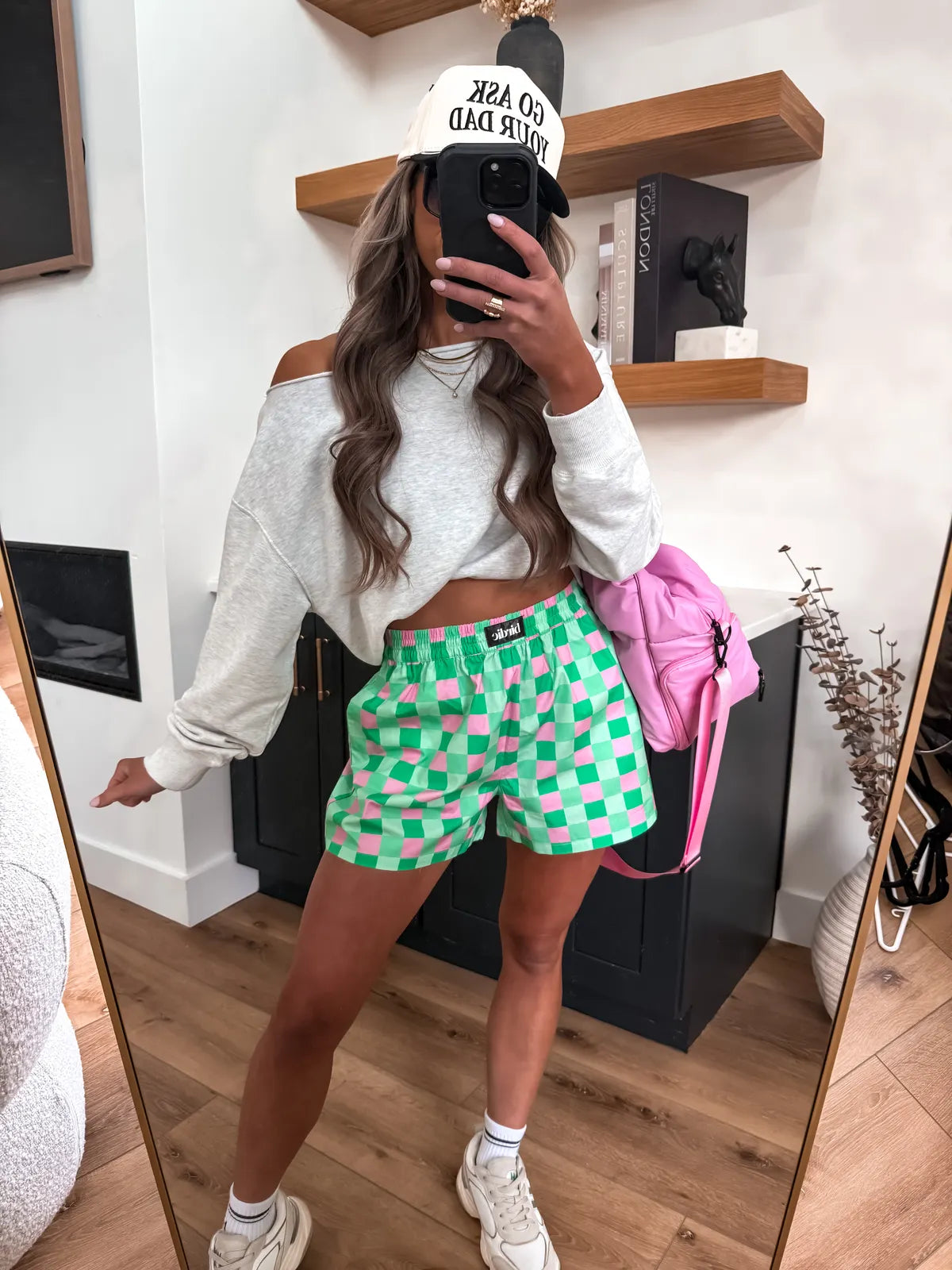 PREORDER Pink & Green Checkered Boxer Shorts