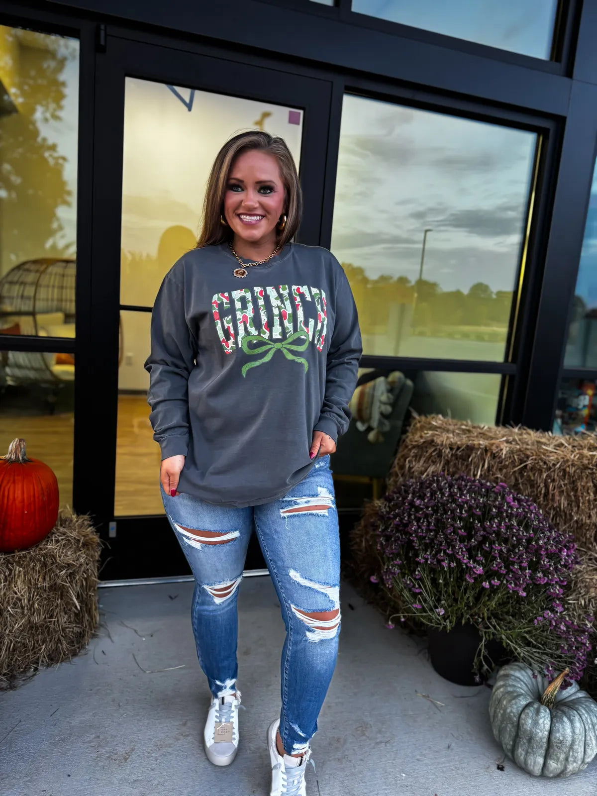 Grinch Duck Camo Long Sleeve