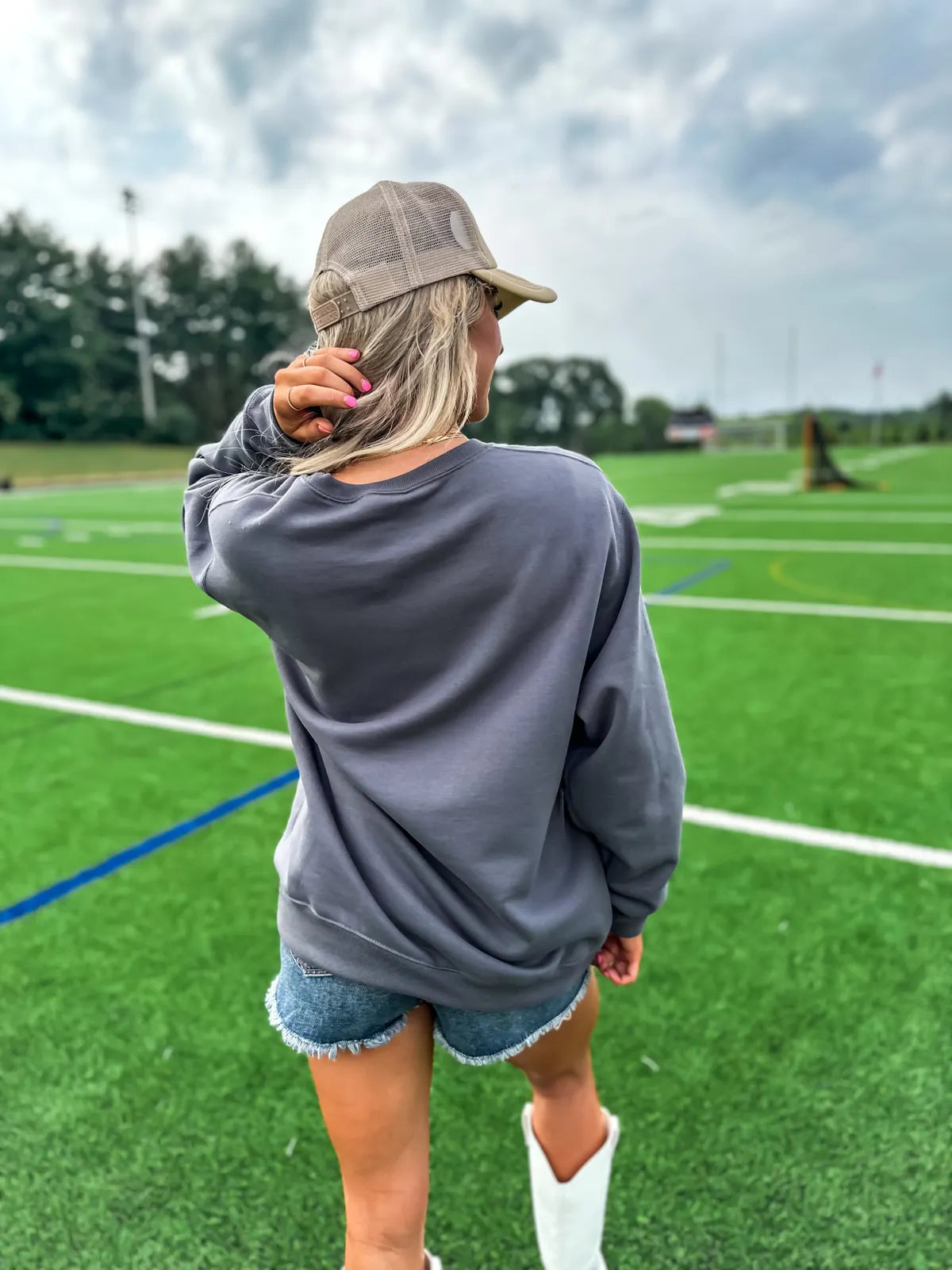 Game Day Football Smiley Sweatshirt