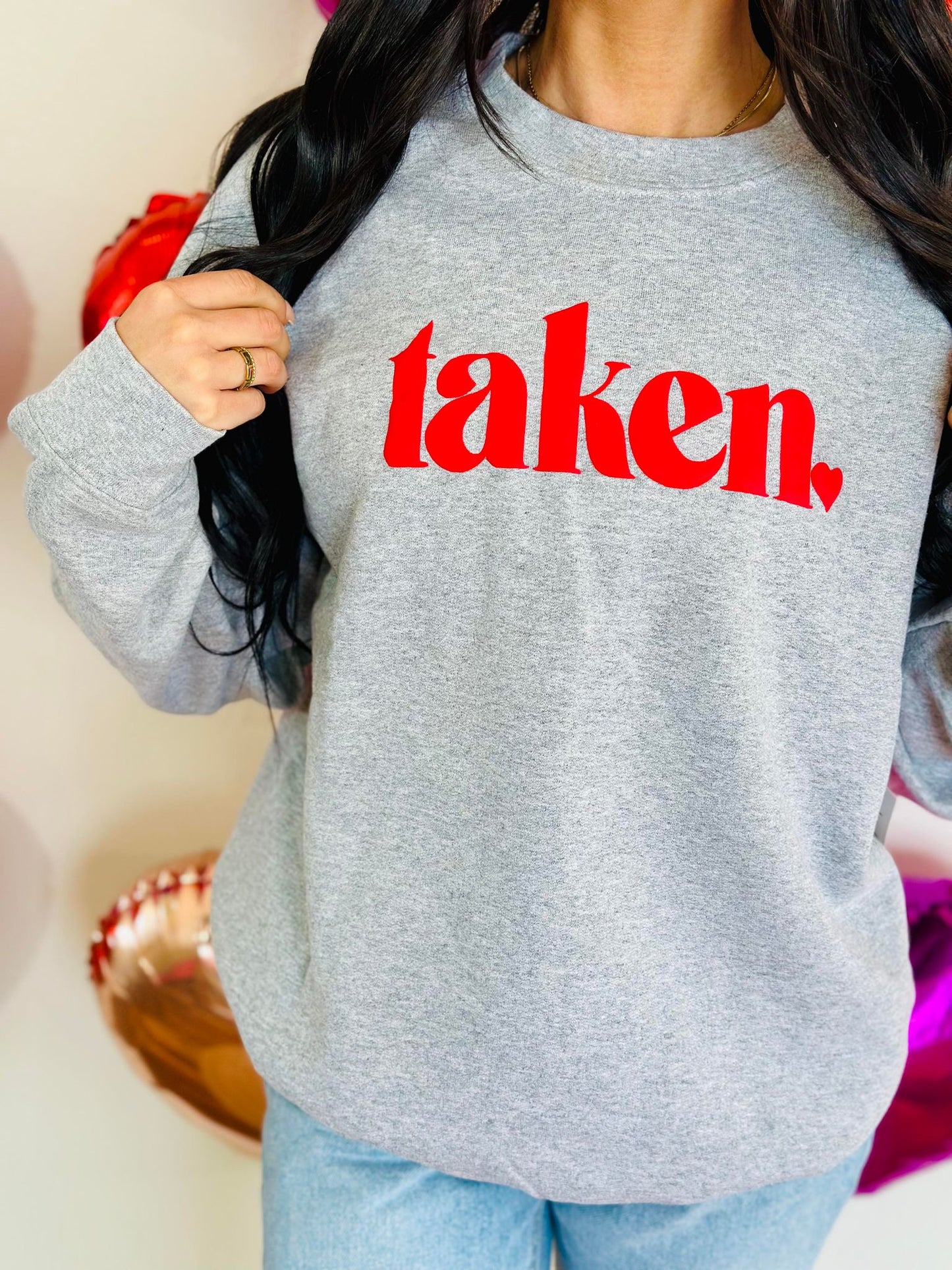 Taken Love Heart Puff Sweatshirt