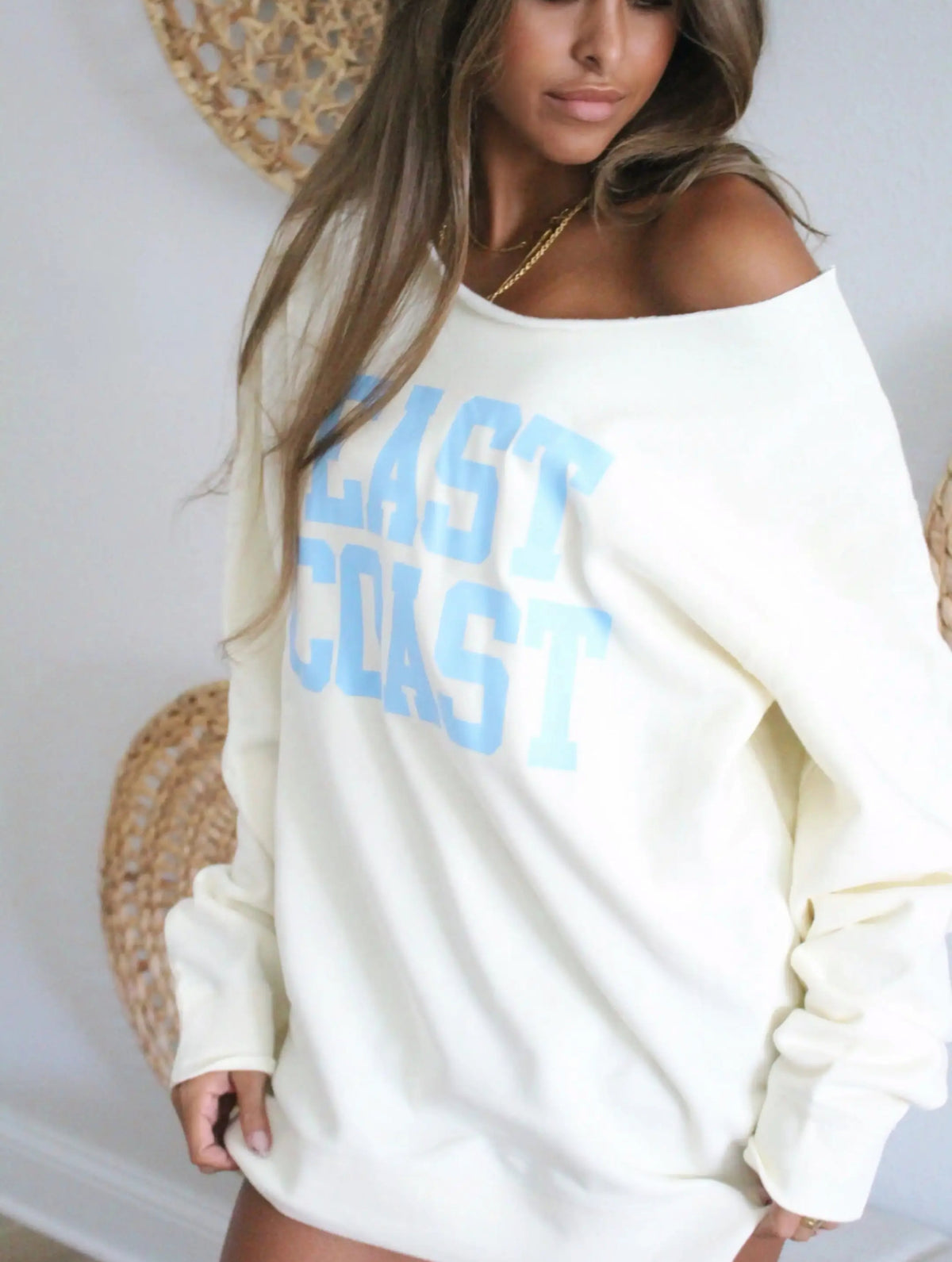 East Coast Off Shoulder Sweatshirt
