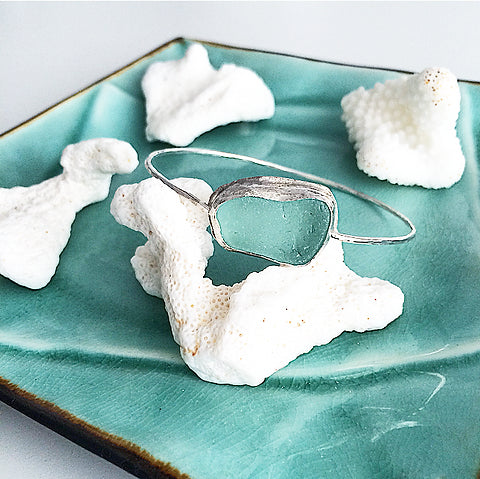 Chunky Seaglass Bangle
