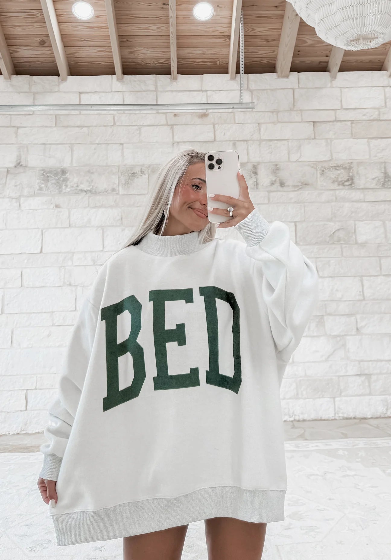 Gym/Bed Reversible Mockneck Sweatshirt