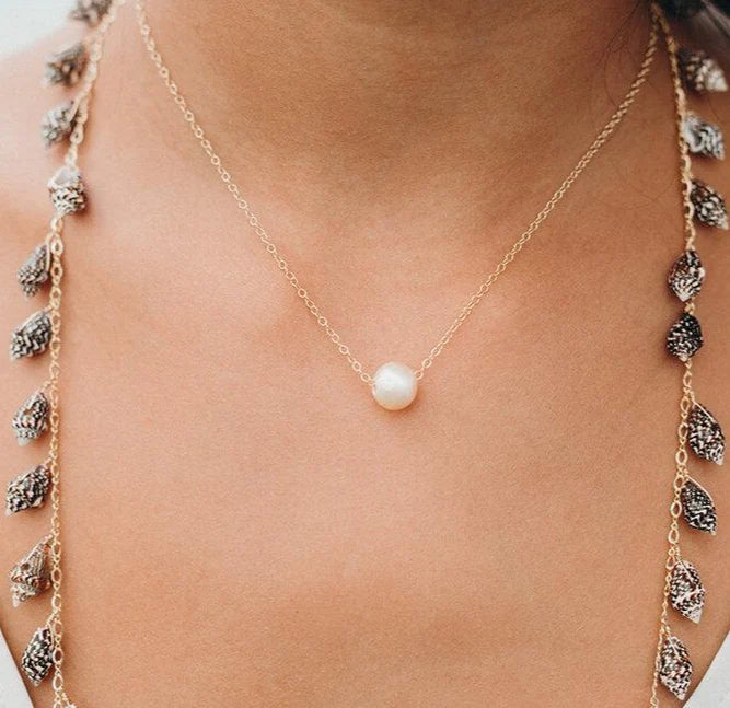 Freshwater Pearl Floating Necklace