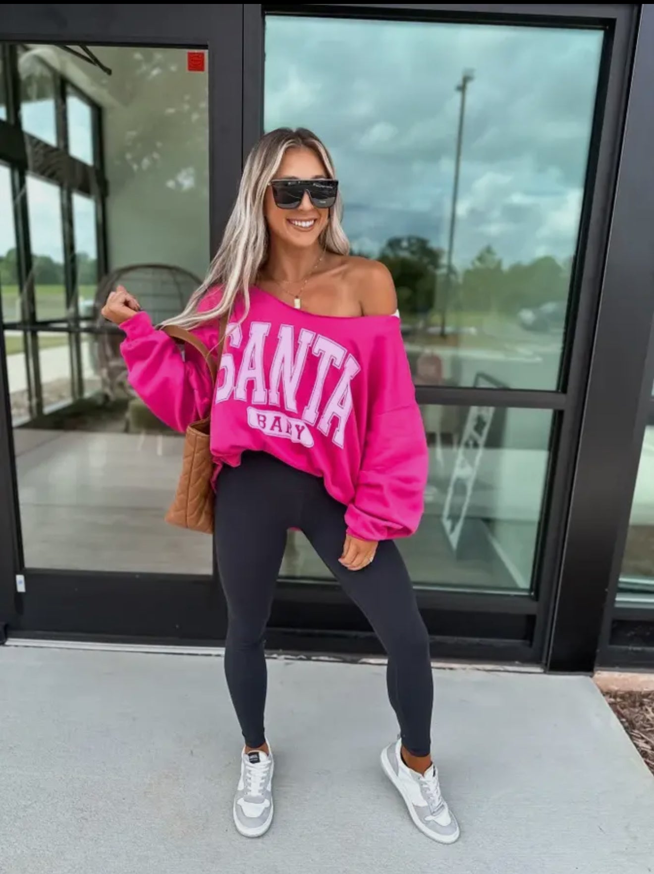 Santa Baby Off Shoulder Sweatshirt