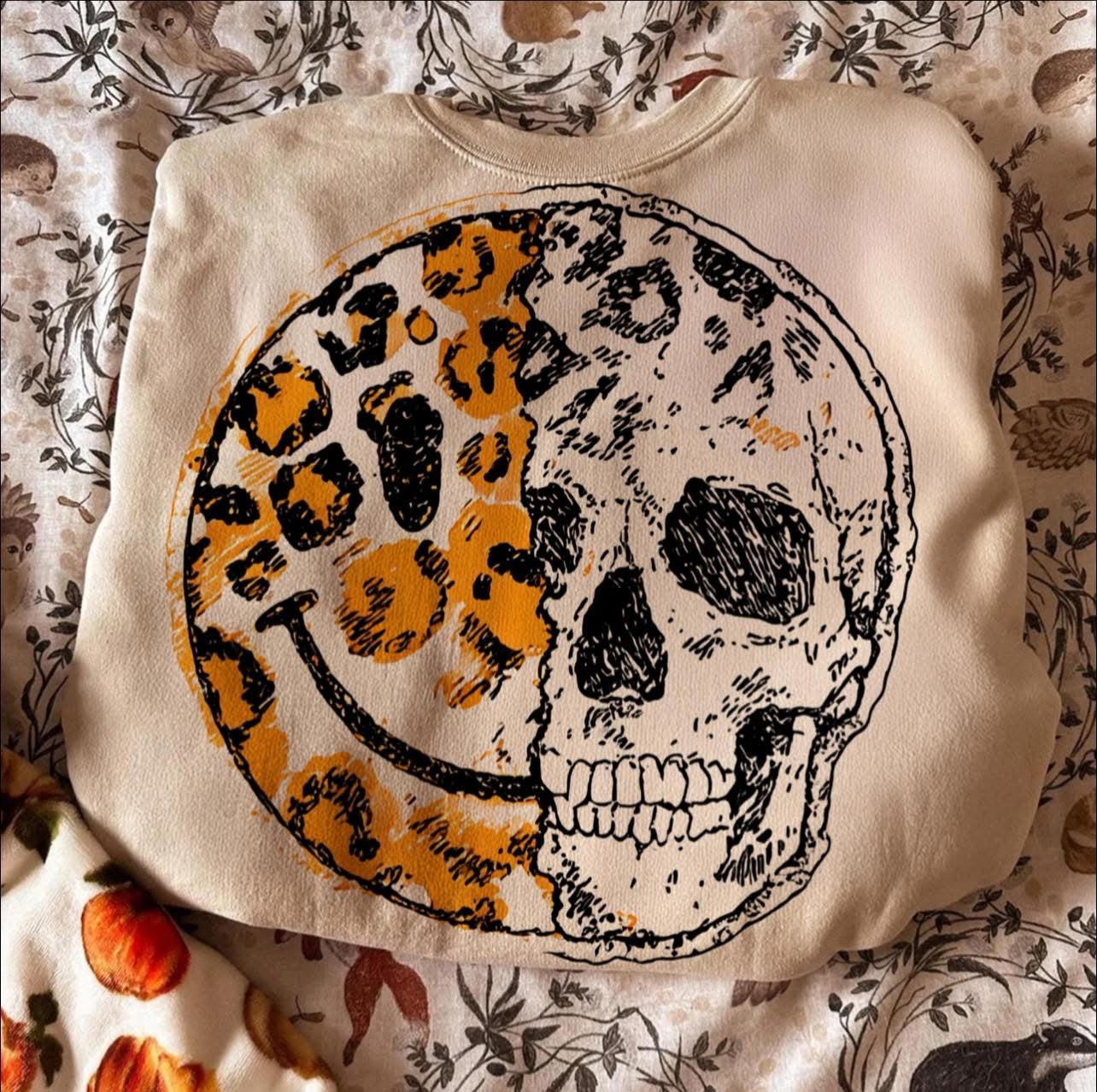Leopard Skelly Sweatshirt
