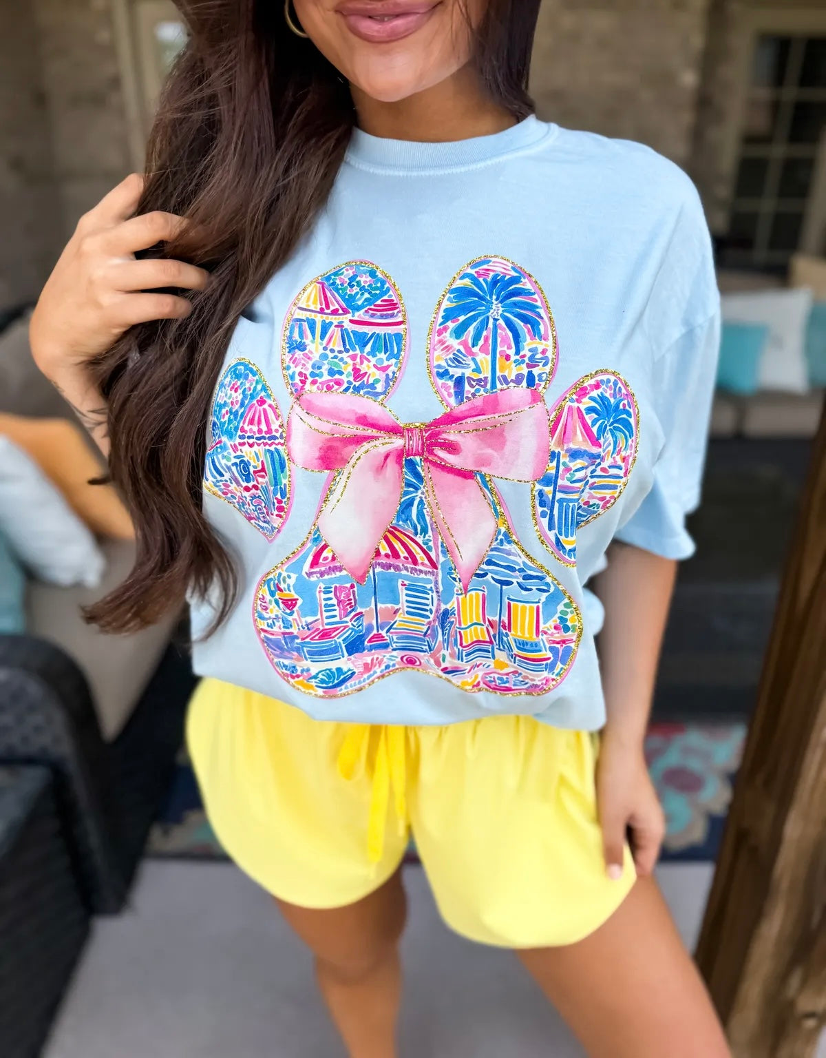 Tropical Paw Print Tee