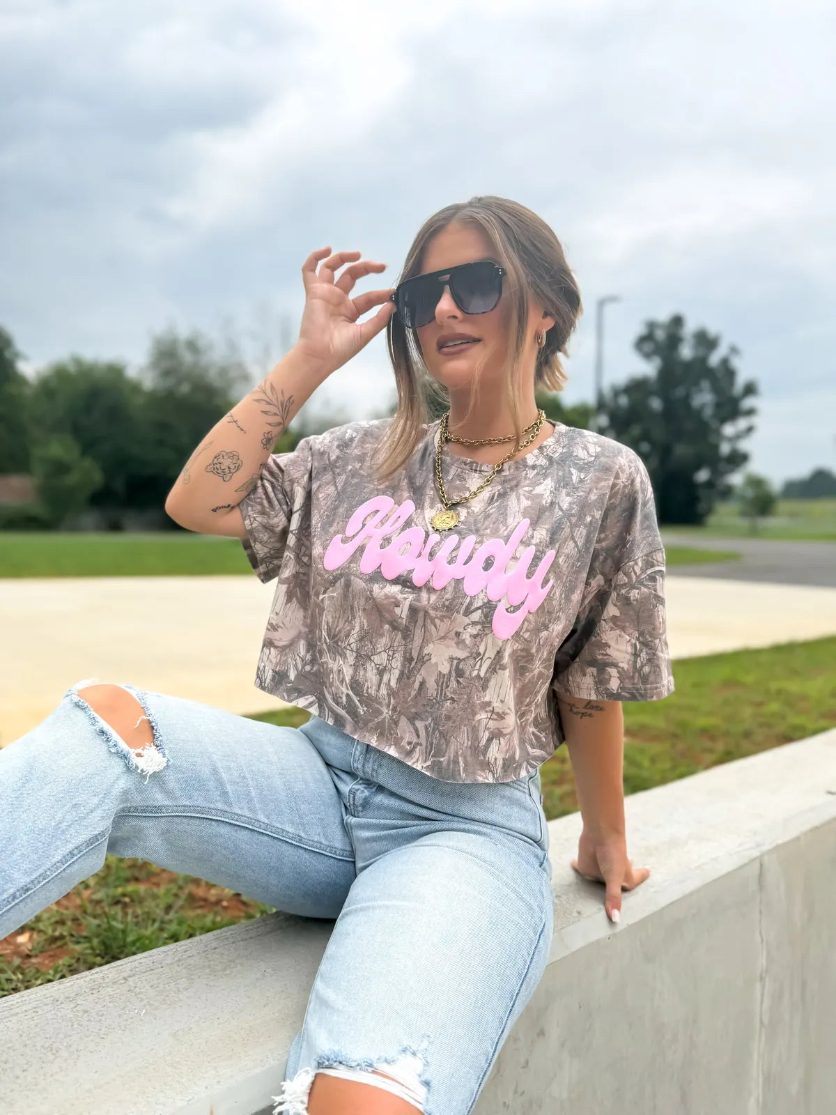 Howdy Camo Cropped Tee