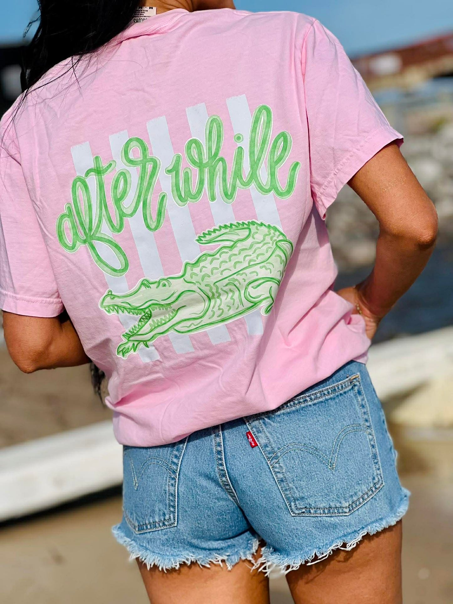 Striped Later Gator, After While Crocodile Tee