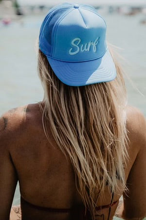 Surf Embroidered Neon Hats