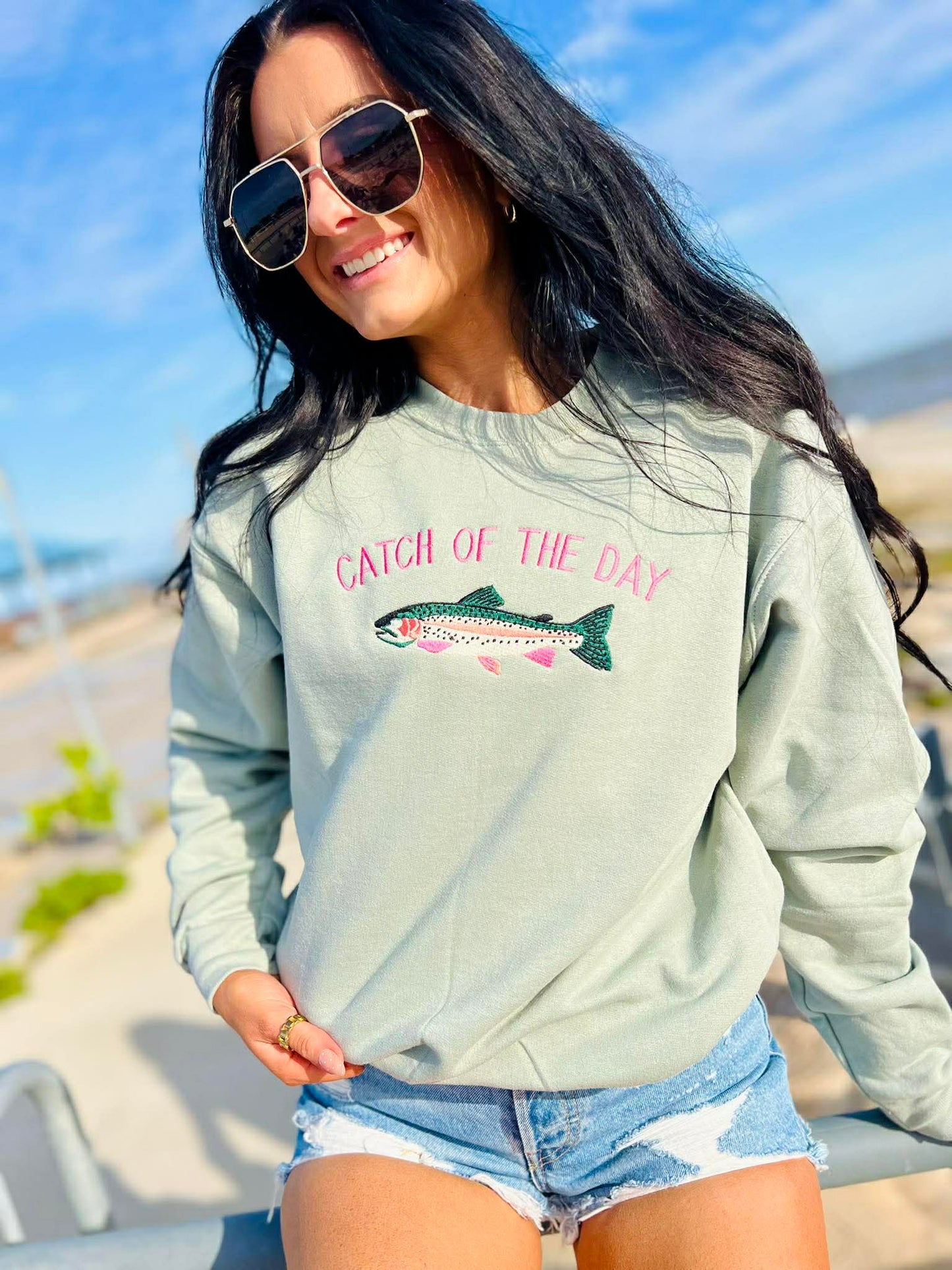 Catch of the Day Embroidered Tee/Sweatshirt