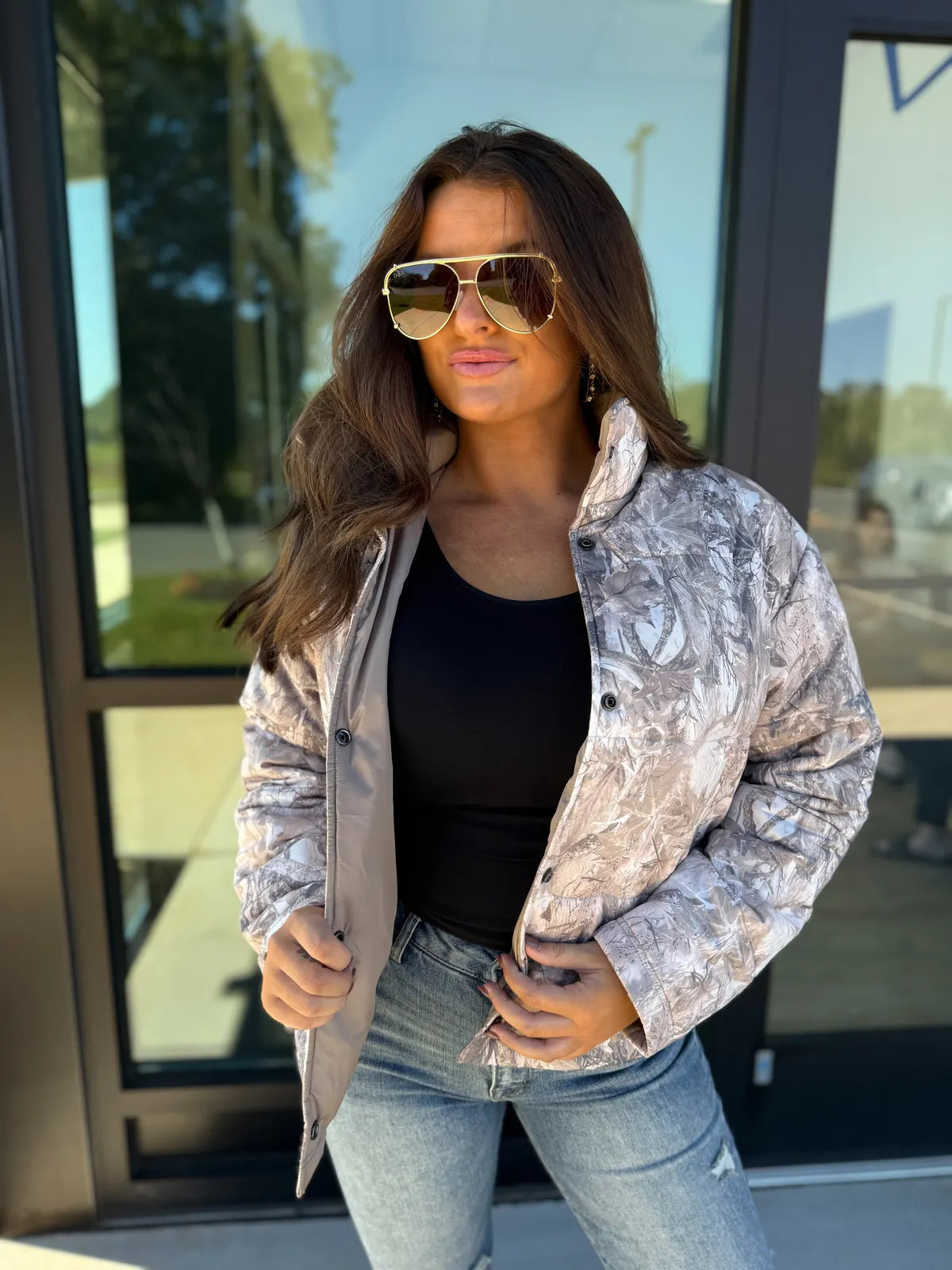 PREORDER Dark Camo Reversible Puffer Jacket