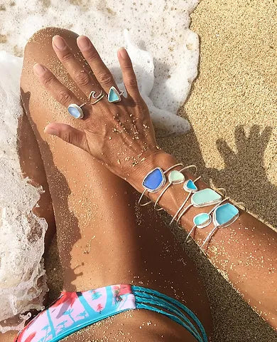Chunky Seaglass Bangle