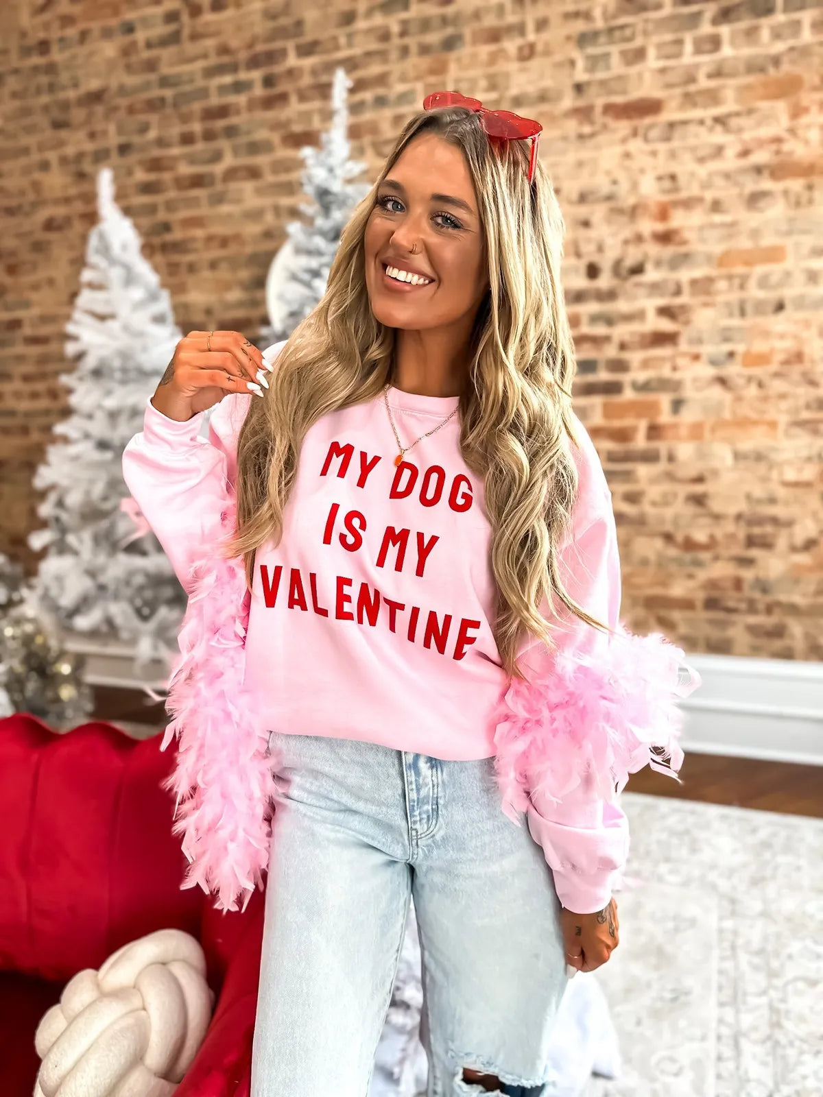 My Dog is My Valentine Sweatshirt