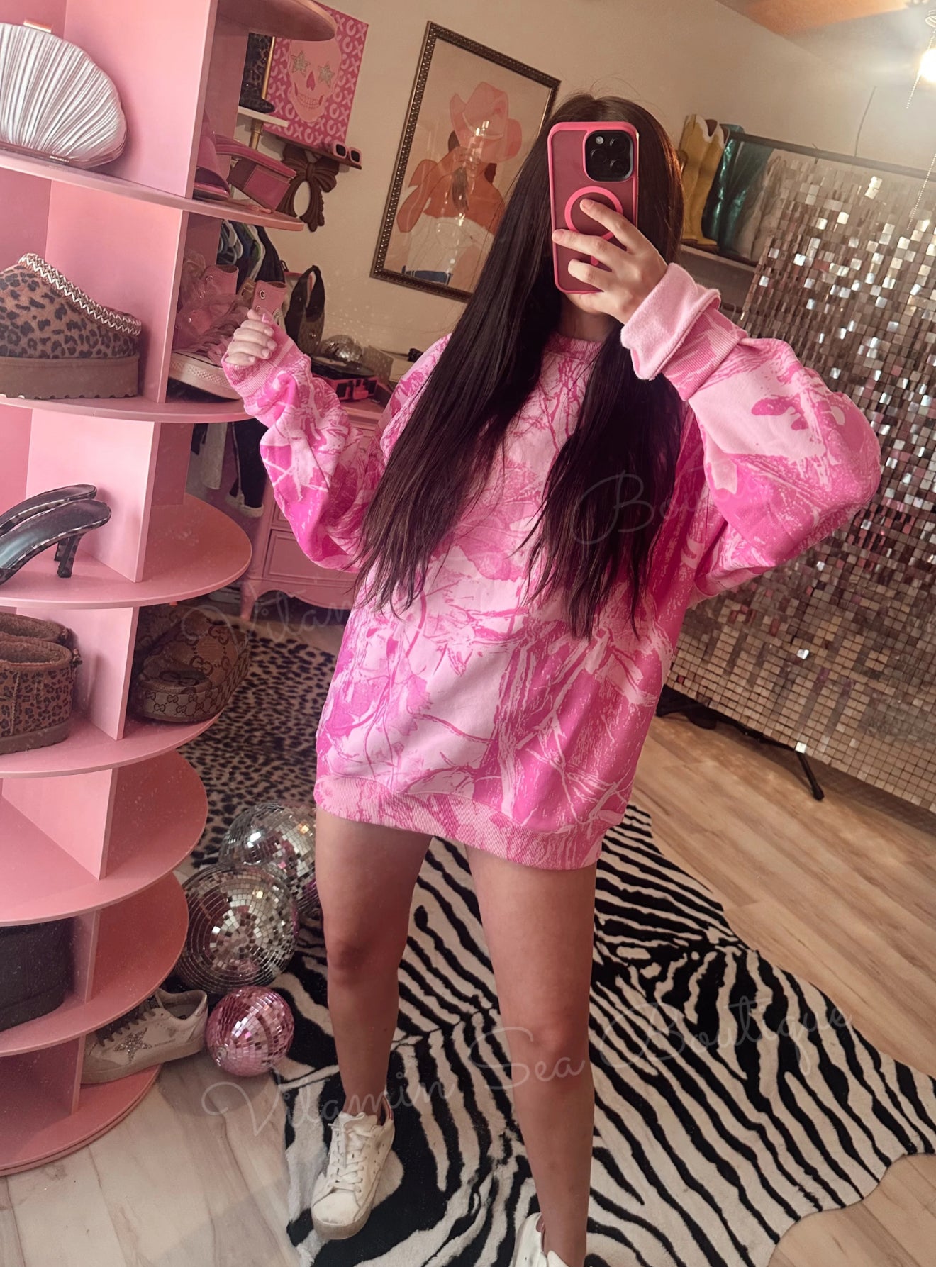 PREORDER Hot Pink Camo Sweatshirt