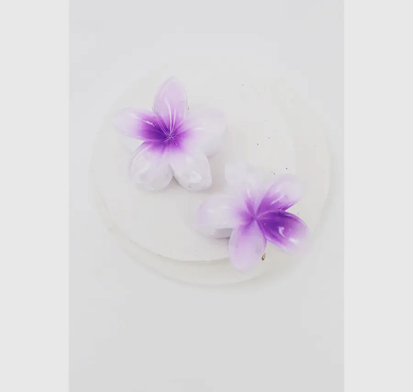 Ombré Hawaiian Plumeria Hair Clips