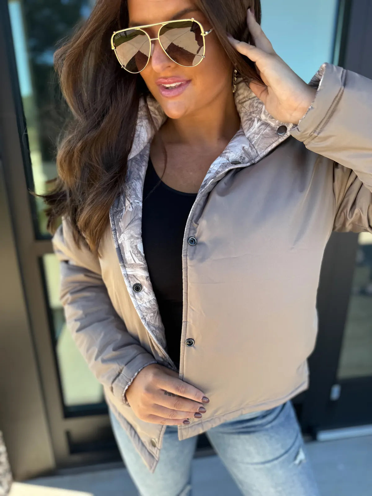 PREORDER Dark Camo Reversible Puffer Jacket