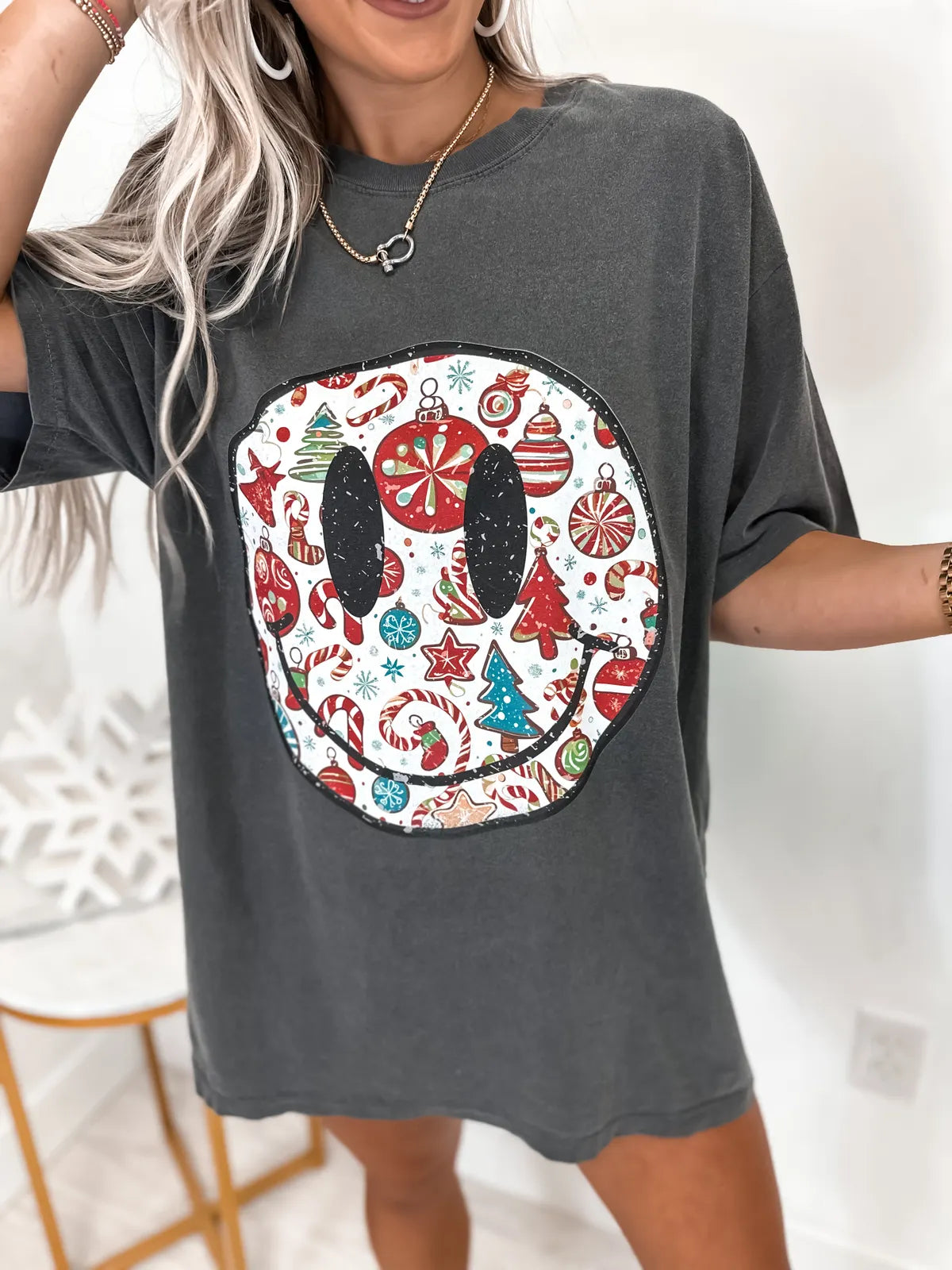 Christmas Smiley Tee