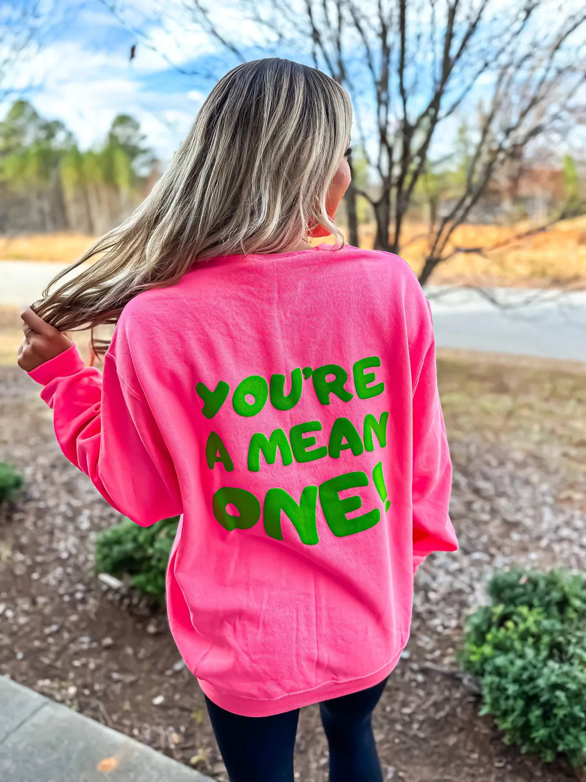 You’re a Mean One Puff Sweatshirt