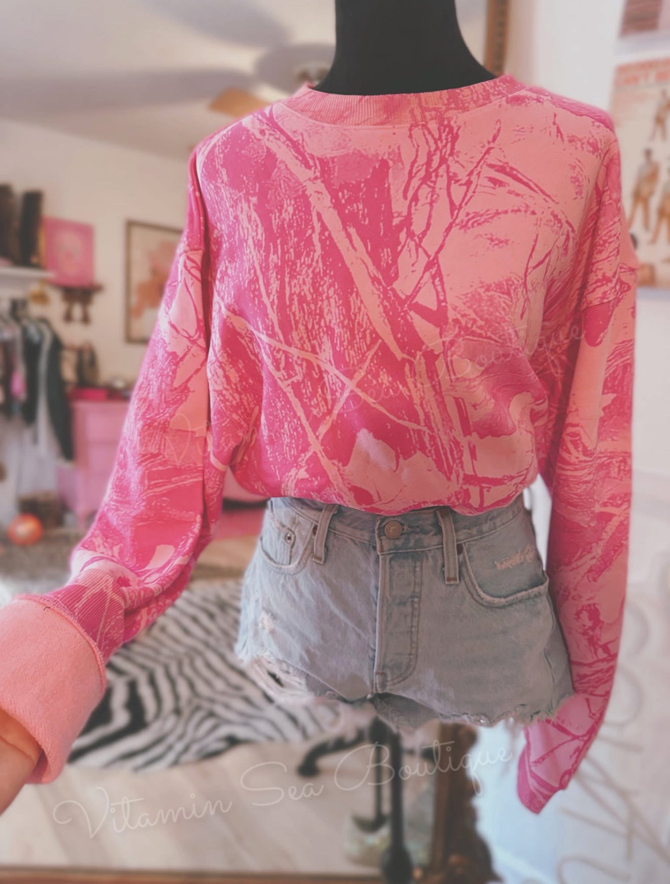 PREORDER Hot Pink Camo Sweatshirt