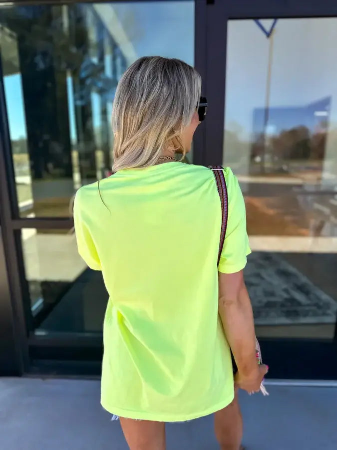 Save Water Drink Margs Neon Lemon Tee