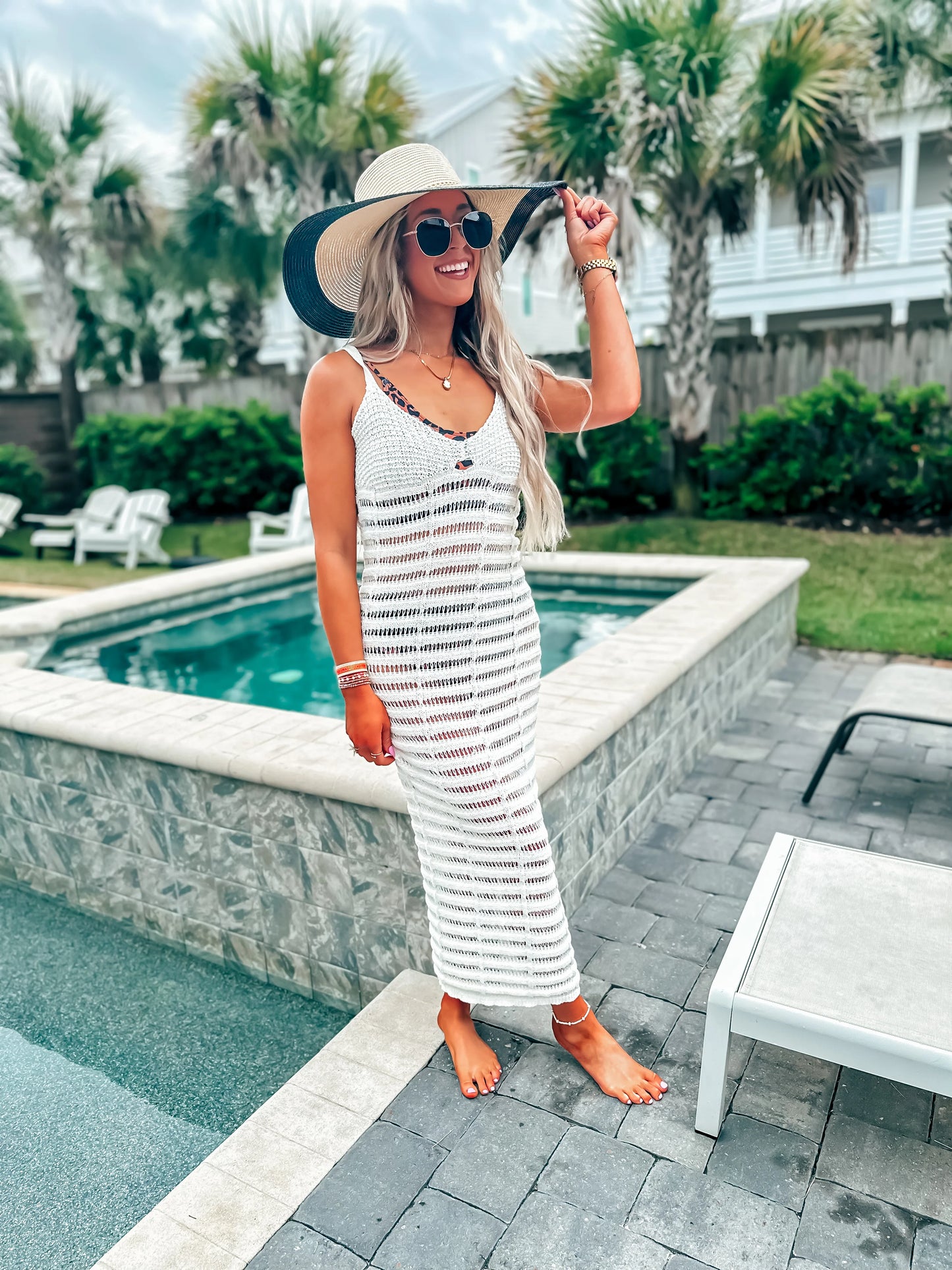 White Swim Cover Up Midi Dress
