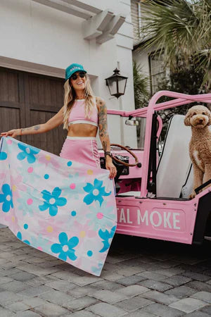 Floral Quick Dry Microfiber Towel