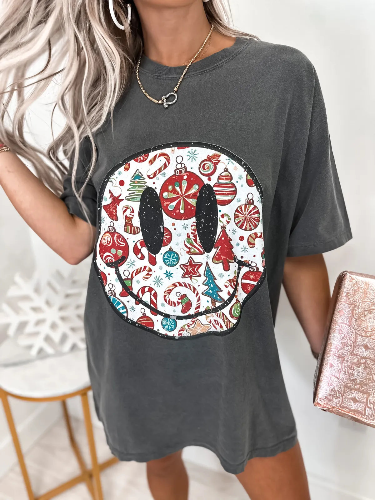 Christmas Smiley Tee